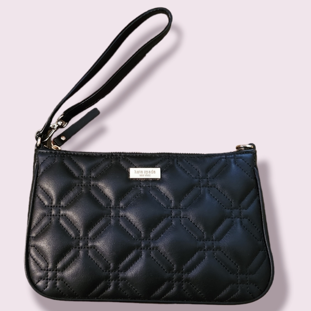Kate Spade Black Quilted Hand bag